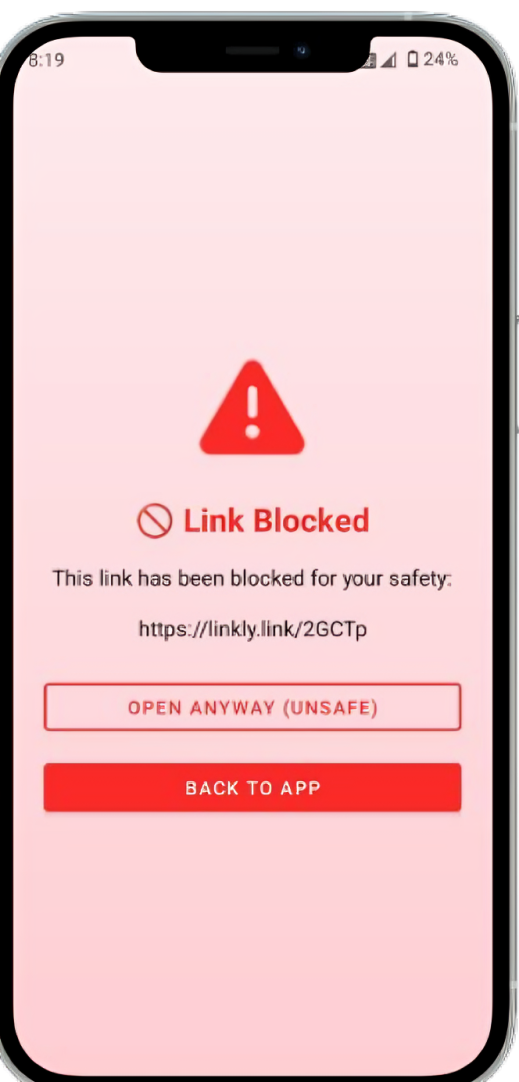 Spam Link Blocker Screenshot